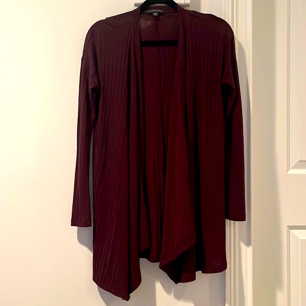 American Eagle maroon,Open front burgundy knit cardigan Size Small